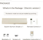 TWOPAGES Woven Bamboo Cordless Roman Shades, Custom No Drill or Motorized Blinds - Image 8