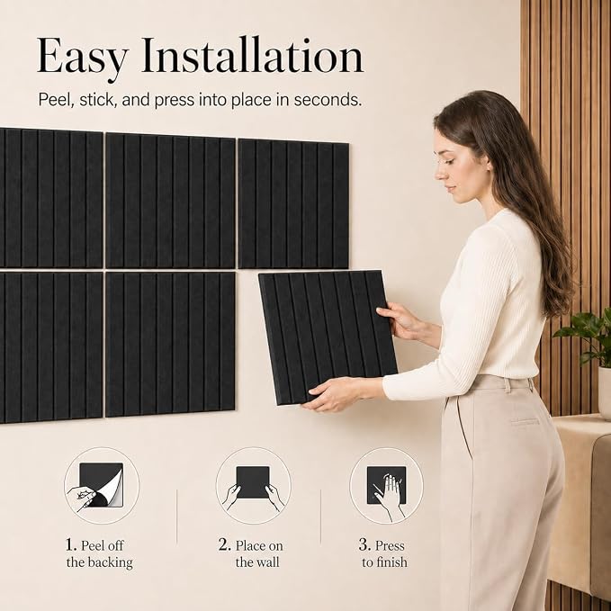 Large Cork Boards for Walls – 36 x 24 Self Adhesive Felt Wall Tiles - Image 4