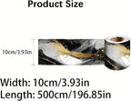 Marble Wave Wallpaper Border 196x4 Inch Peel and Stick Wall Border Black White - Image 4