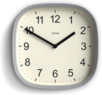 JONES CLOCKS® Sprite wall Clock | Modern Retro Rounded Square Clock | 10 inch | by JONESCLOCKS