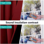 NICETOWN Full Shade Curtain Panels, 70 x 72 inch, Burgundy Red, Pair of Energy - Image 3