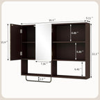Medicine Cabinet, Wooden Bathroom Wall Cabinet - Image 2