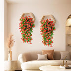 ZFProcess 2PCS Artificial Hanging Flowers, Fake Hanging Plants Violet Vines UV - Image 2