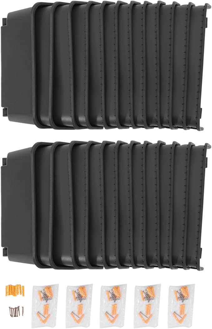 Vertical Wall Planter with 24 Plastic Pots, Wall-Mounted Garden Planter - Image 7