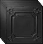Art3d Drop Ceiling Tiles 24x24, Wainscoting Panels Glue Up 2x2, Cloud-Black by Art3d