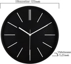zyzamay Modern 12 Inch Round 3D Wall Clock, Silent Quartz Battery Operated - Image 3