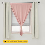 Thermal Blackout Curtains with Self-Adhesive Tape, No Rod No Drill Easy Install - Image 8