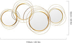 Large Decorative Wall Mirror, Modern Gold Wall Art Mirrors - Image 7