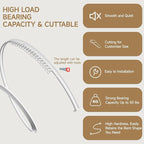 Room Divider Ceiling Curtains W/Flexible Track Sets, inch Extra Long Blackout - Image 5