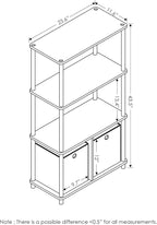 Furinno NW889DC/BK Go Green 4-Tier Multipurpose Storage Rack w/Bins, Dark - Image 3