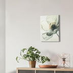 Sage Green Wall Art, flower pictures wall decor, Minimalist Modern Gold Green - Image 5