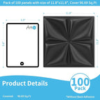Art3d 100 Pack Decorative 3D Wall Panels, 97 Sq.Feet PVC Interior Wall Décor - Image 2
