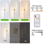 Daunton Modern Gold Plug in Wall Sconces Set of 2 - Image 4