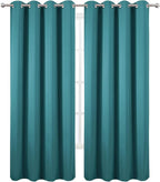 LEMOMO Blackout Curtains 52 x 120 Inch Long Sea Teal Curtains Set of 2 Panels - Image 2