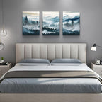 MHARTK66 Wall Art for Bedroom, Mountain Landscape Wall Decor, Large Foggy - Image 4