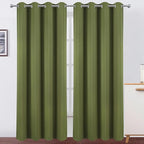 LEMOMO Blackout Curtains 52 x 90 Inch Long Olive Green Curtains Set of 2 Panels by Lemomo