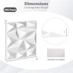 Giantex 100 Pack 3D Wall Panels, Lightweight Waterproof, DIY Cut & Paint - Image 7