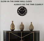 Glow in The Dark Wall Clock Non Ticking, 10 inch Silent Wall Clocks Battery - Image 2