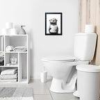 Bathroom Picture Wall Decor, Framed Black and White Bathroom Wall Art, Toilet - Image 8
