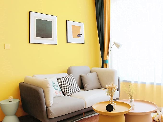 Dimoon 236''x17.7'' Yellow Peel and Stick Wallpaper Contact Paper Modern Self - Image 8