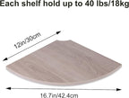 JJL Corner Wall Shelf, 12-Inch Sector Shelf - Image 3