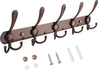 TICONN Wall Mounted Coat Rack, Five Heavy Duty Tri Hooks All Metal Construction by TICONN