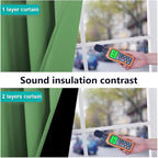NICETOWN Total Shade Curtains and Draperies, Forest Green, Package of 2 - Image 4