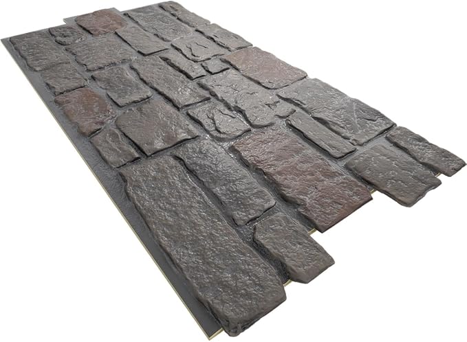 EverStone Cobblestone Faux Stone Panel, Earth Color - Image 6