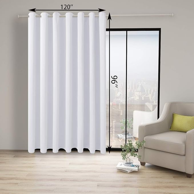 BONZER Extra Wide Room Divider Curtain Screen Partitions Light Reducing Wall - Image 4