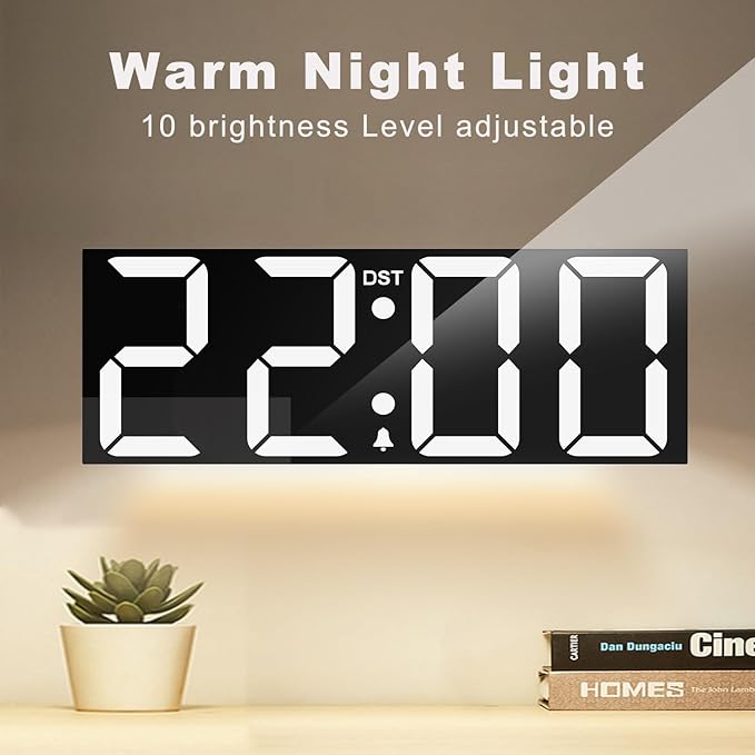 JALL 22'' Large Digital Wall Clock, Big LED Number Dispaly, Night Light - Image 3