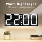 JALL 22'' Large Digital Wall Clock, Big LED Number Dispaly, Night Light - Image 3