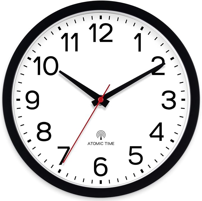 AKCISOT Atomic Black Wall Clock Analog Clocks by Akcisot