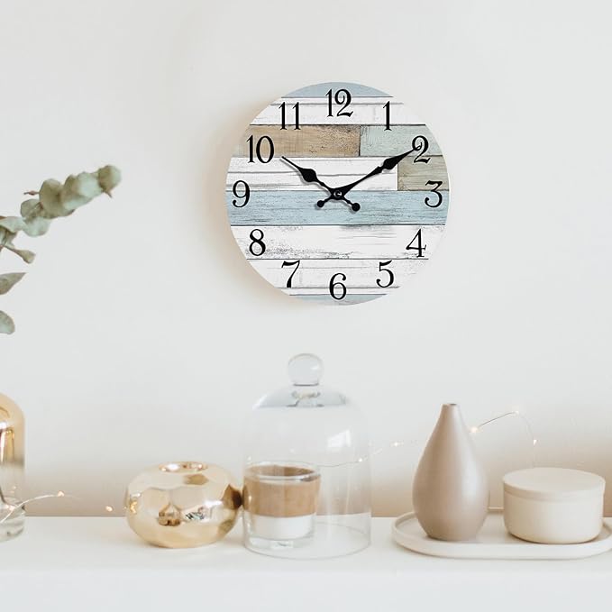 KECYET Wall Clock Battery Operated 14 Inch Large Silent Non Ticking Coastal - Image 7
