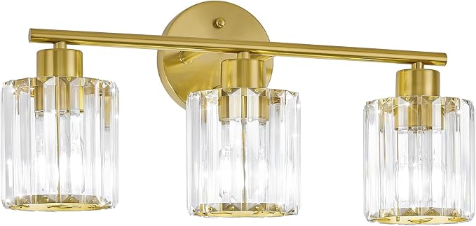 Crystal Bathroom Light Fixtures, Bathroom Lighting Fixtures Over Mirror by Kvhiiw