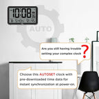 WallarGe Auto Set Digital Wall Clock Battery Operated, Desk Clocks - Image 4