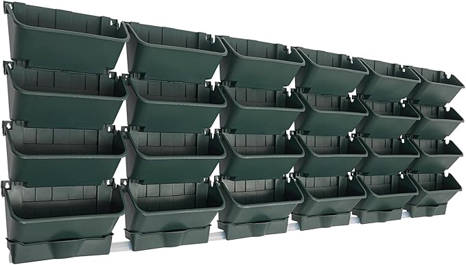 24 Pack Hanging Vertical Wall Planter, 12.99inch Wall Mounted Planter by TFCFL