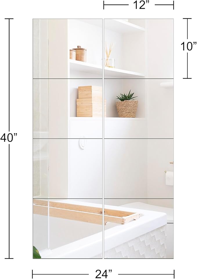 Ruomeng Full Length Wall Mirror Tiles - Image 3
