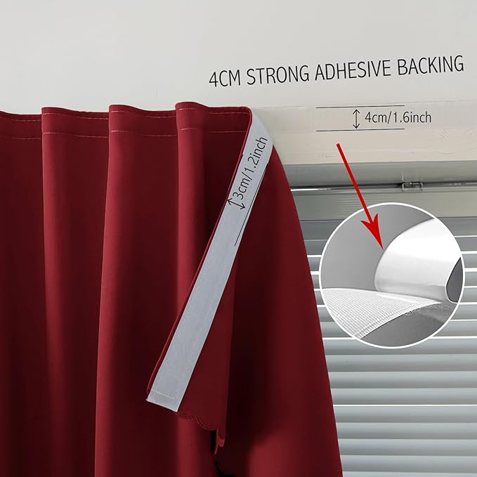 Portable Light Blocking Curtains Self-Stick Design, Removable Adhesive Window - Image 7
