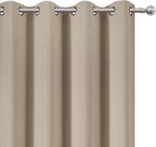 LEMOMO Blackout Curtains 66 x 84 inch/Khaki Curtains Set of 2 Panels/Thermal - Image 6