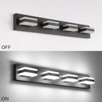 SOLFART Black Bathroom Light Fixtures 4 Lights Bathroom Vanity Light LED - Image 5