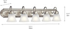 Kichler 36" 5-Light Vanity Bath Light in Brushed Nickel, Modern Bathroom Light - Image 2