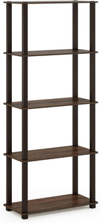 Furinno TURN-S-TUBE Book Shelf, 5-Tier Toolless Storage Shelves - Image 5