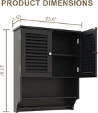 ChooChoo Bathroom Wall Cabinet, Medicine Cabinet, 2 Doors Over The Toilet Space - Image 3