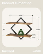 Bamworld Floating Shelves for Wall Planters for Indoor Plants Hanging Shelves - Image 2