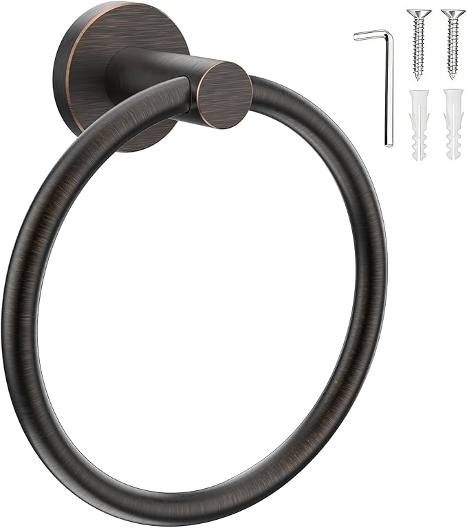 SetSail Towel Holder for Bathroom Wall Screw-in Towel Ring Stainless Steel Hand by SetSail