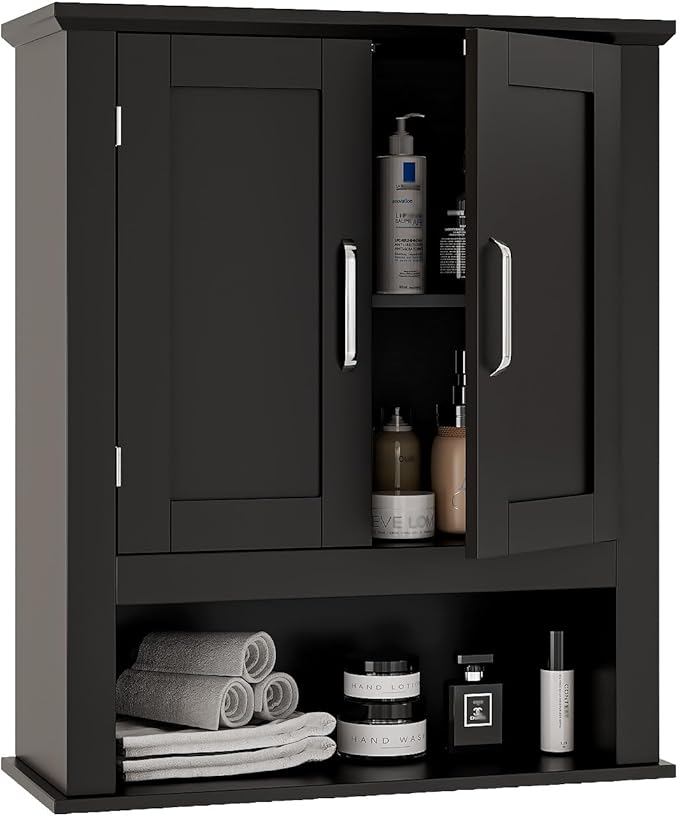VINGLI Bathroom Wall Cabinet, Adjustable Hanging Storage Organizer Over Toilet by VINGLI