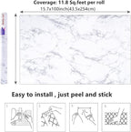 Arthome White Marble Contact Paper - Image 7