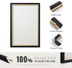 Extra Large Framed Navy Blue Abstract Canvas Wall Art - Image 6