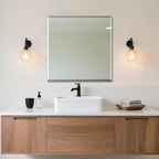 Ruomeng Frameless Mirror for Wall, 30x30 Inch Bathroom Vanity Mirror Farmhouse - Image 2