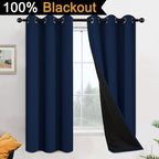 Yakamok 100% Blackout Lined Pair Curtains - Image 2